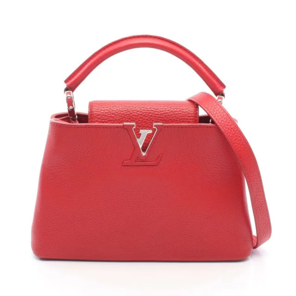 Louis Vuitton Capucines Ruby Handbag Leather Red